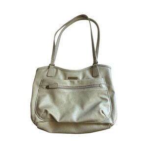 MultiSac Sage Green Vegan Leather Shoulder Bag Organized Handbag Pocket Tote